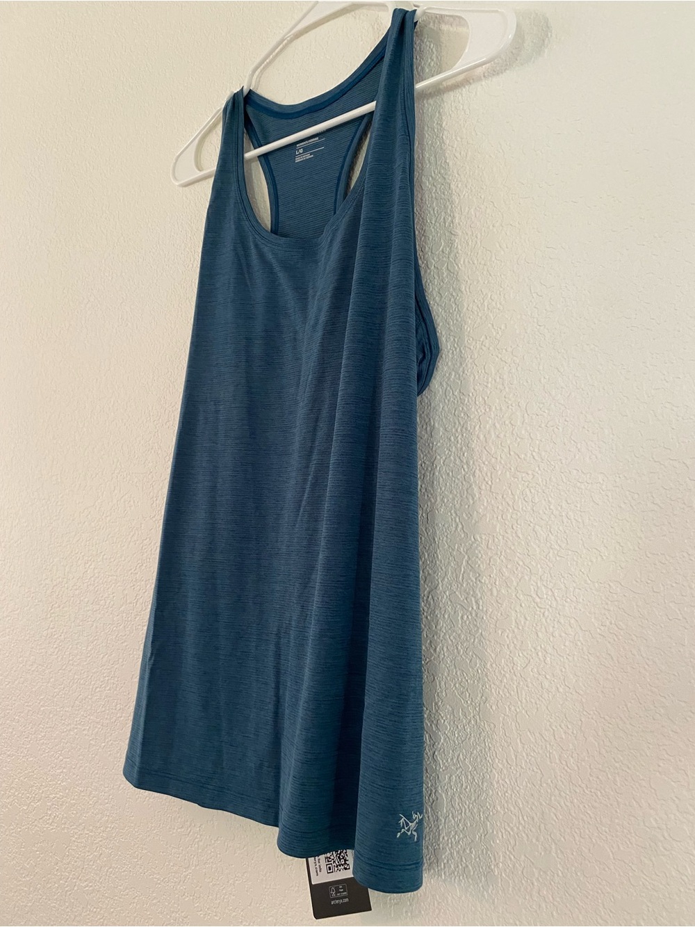NWT Arc'teryx Taema Tank Top Women's Size L Large Blue Heather Racerback Running - Picture 3 of 12